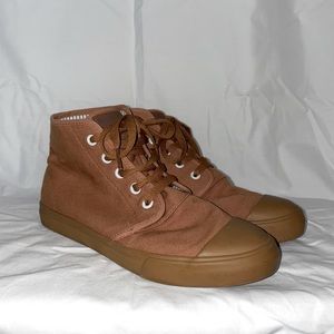 BANGS Tan Canvas High-Top Sneaker